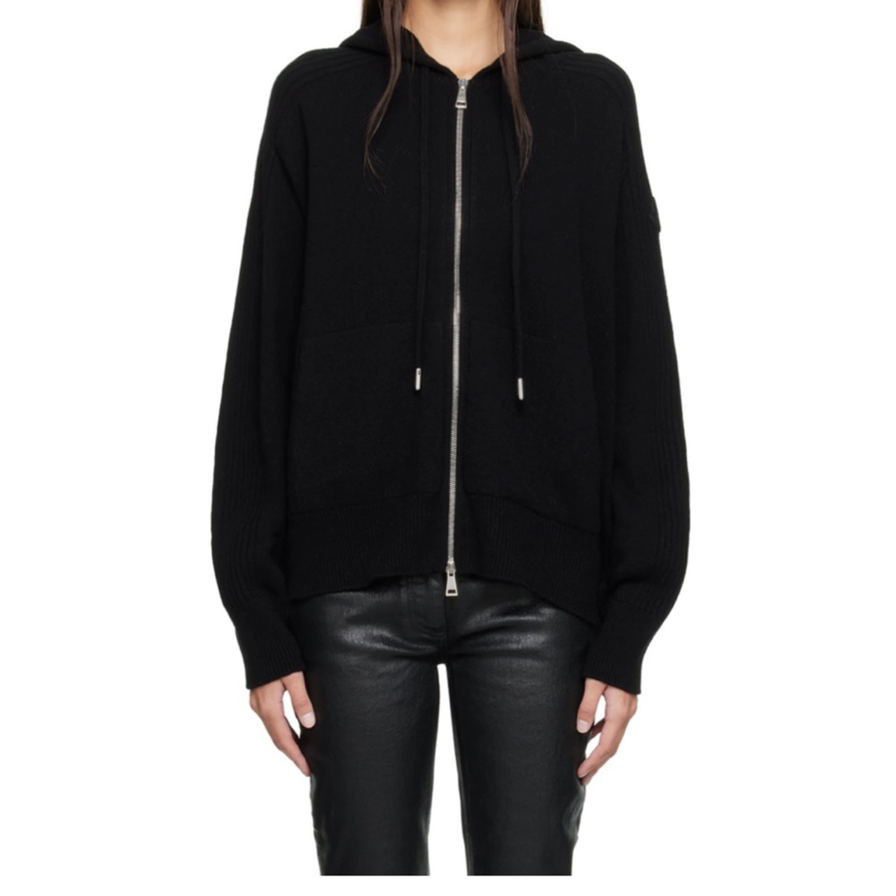 Moncler black cashmere hoodie